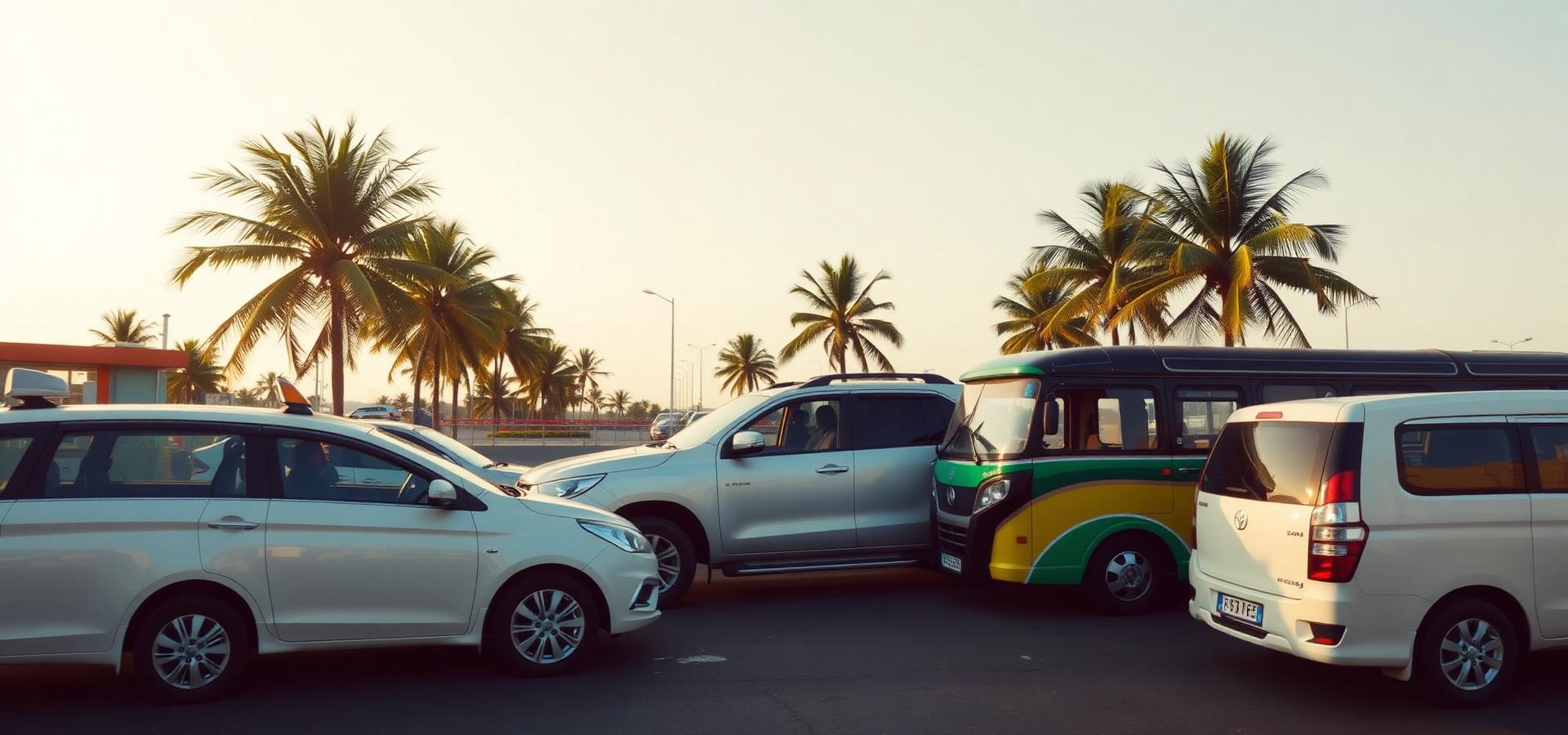 South Zoom Tourism vehicle on a South India highway at sunrise